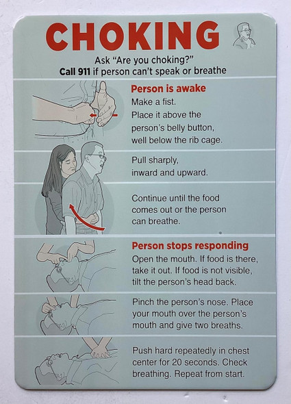 CHOKING POSTER SignNYC restaurant sign CHOKING POSTER SignNYC restaurant sign