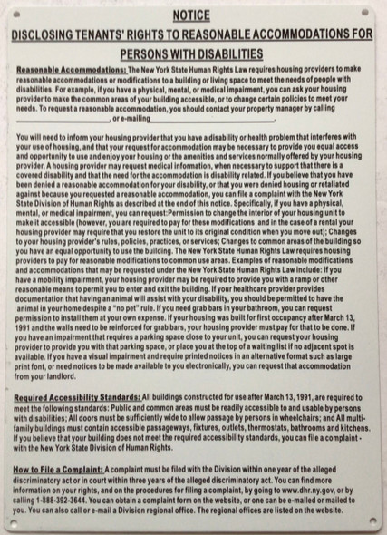 HPD Reasonable Accommodation SIGNAGE HPD Reasonable Accommodation SIGNAGE
