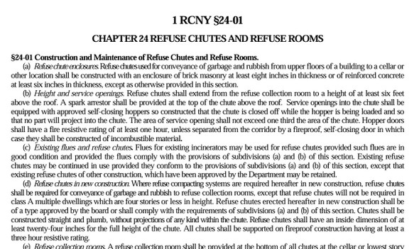 Chute SIGNAGE Posting code  §27-848 Chute SIGNAGE Posting code  §27-848