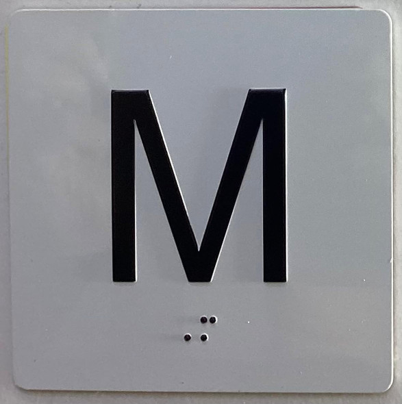 Elevator floor M Sign/jamb plate floor Mezanine sign letters/Image & Grade 2 Braille - Includes Red Adhesive pad for Easy Installation Elevator floor M Sign/jamb plate floor Mezanine sign letters/Image & Grade 2 Braille - Includes Red Adhesive pad for Easy Installation