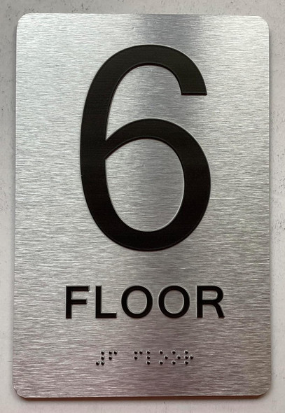 Floor number SIGNAGE with Raised letters/Image & Grade 2 Braille - Includes Red Adhesive pad for Easy Installation Floor number SIGNAGE with Raised letters/Image & Grade 2 Braille - Includes Red Adhesive pad for Easy Installation
