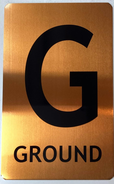 GOLD FLOOR NUMBER SIGN, aluminum, Size 5x8 inch The Gold Mountain Line GOLD FLOOR NUMBER SIGN, aluminum, Size 5x8 inch The Gold Mountain Line