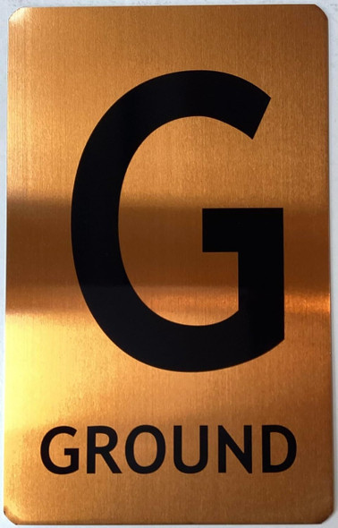 GOLD FLOOR NUMBER SIGN, aluminum, Size 5x8 inch The Gold Mountain Line GOLD FLOOR NUMBER SIGN, aluminum, Size 5x8 inch The Gold Mountain Line