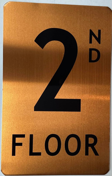 GOLD FLOOR NUMBER SIGN, aluminum, Size 5x8 inch The Gold Mountain Line GOLD FLOOR NUMBER SIGN, aluminum, Size 5x8 inch The Gold Mountain Line