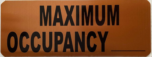 MAXIMUM OCCUPANCY SIGN MAXIMUM OCCUPANCY SIGN