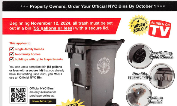 New York City's New Waste Disposal Law: Mandatory Trash Bins for Residential Properties by June 2026 New York City's New Waste Disposal Law: Mandatory Trash Bins for Residential Properties by June 2026