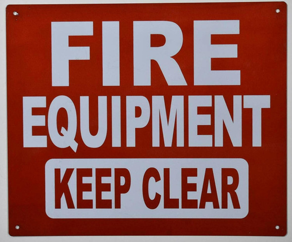 FIRE Equipment Keep Clear Dob Sign FIRE Equipment Keep Clear Dob Sign