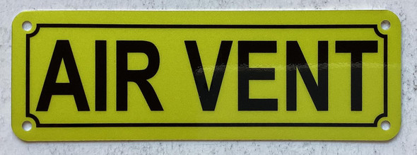 Air vent yellow SignGas air vent SIGNAGE Air vent yellow SignGas air vent SIGNAGE