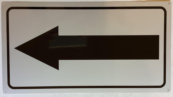 Construction site arrow left Sign Construction site arrow left Sign