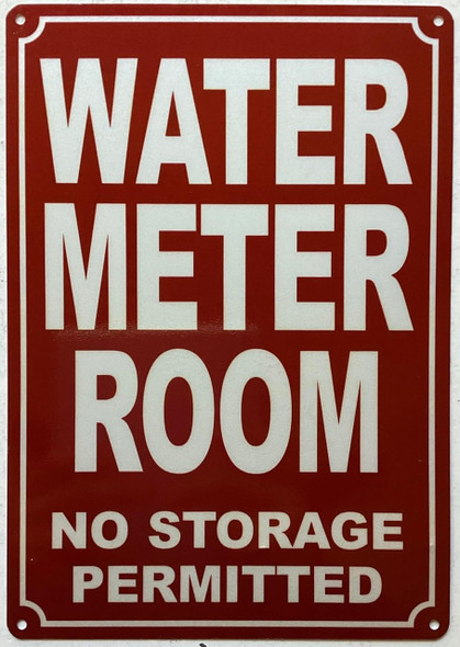 Water meter room sign Water meter room sign