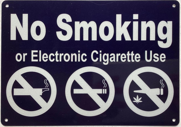 NYC No smoking or electronic cigarette use sign NYC No smoking or electronic cigarette use sign