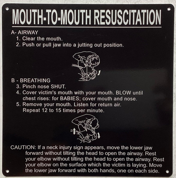 Mouth to mouth resuscitation SIGNAGE Mouth to mouth resuscitation SIGNAGE