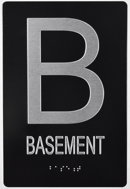 B-basement Sign-Tactile Signs B-BASEMENT Floor Sign-Tactile Signs