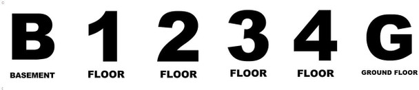 Floor Number Sign set Floor Number Sign set