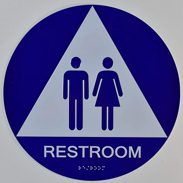 Unisex Restroom Sign Braille Sign with Raised Tactile Graphics and Letters ca Unisex Restroom Sign Braille Sign with Raised Tactile Graphics and Letters ca