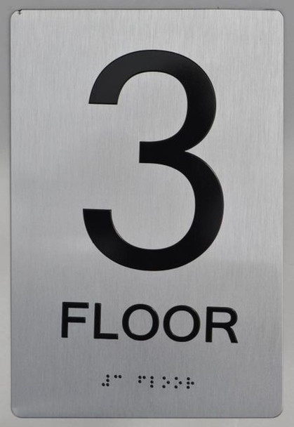 3rd Floor Sign-Tactile Signs 3rd Floor Sign-Tactile Signs