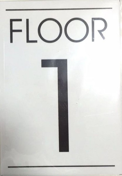 FLOOR NUMBER SIGN WHITE - 1ST FLOOR SIGN FLOOR NUMBER SIGN WHITE - 1ST FLOOR SIGN