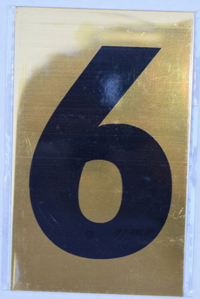 Apartment number sign 6 Apartment number sign 6