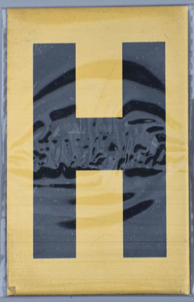 Apartment number sign H Apartment number sign H