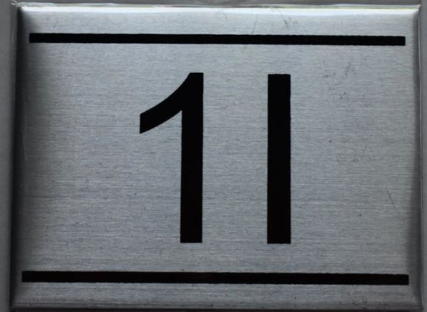 APARTMENT NUMBER Sign1I -BRUSHED ALUMINUM APARTMENT NUMBER Sign1I -BRUSHED ALUMINUM