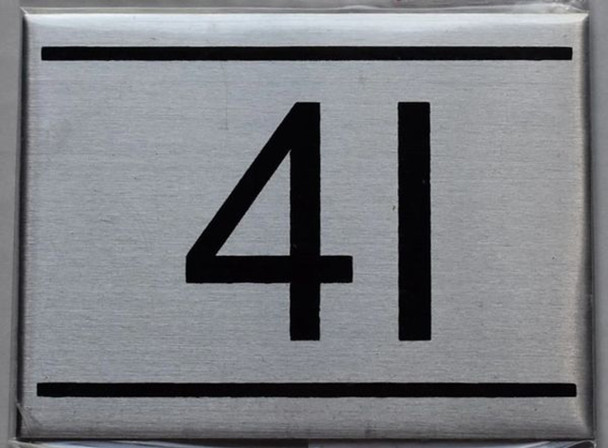 APARTMENT NUMBER Sign4I -BRUSHED ALUMINUM APARTMENT NUMBER Sign4I -BRUSHED ALUMINUM