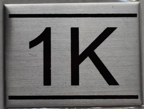 APARTMENT NUMBER Sign1K -BRUSHED ALUMINUM APARTMENT NUMBER Sign1K -BRUSHED ALUMINUM