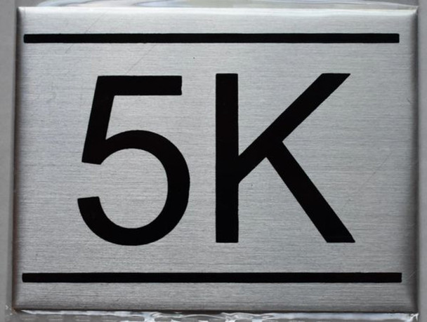 APARTMENT NUMBER Sign5K -BRUSHED ALUMINUM APARTMENT NUMBER Sign5K -BRUSHED ALUMINUM