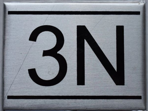 APARTMENT NUMBER Sign3N -BRUSHED ALUMINUM APARTMENT NUMBER Sign3N -BRUSHED ALUMINUM