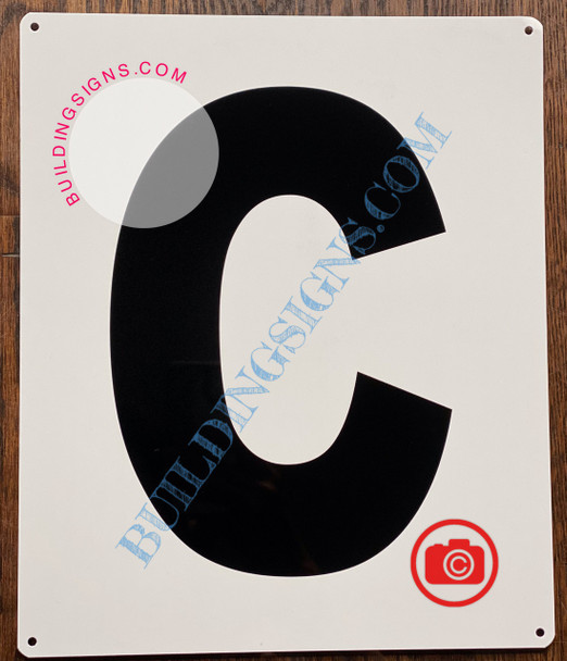 LETTER C SignWHITE
