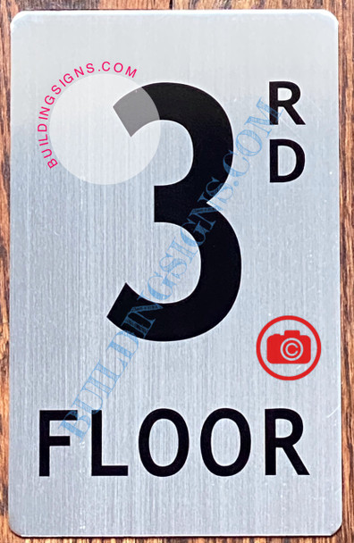 3RD FLOOR SIGN- SILVER