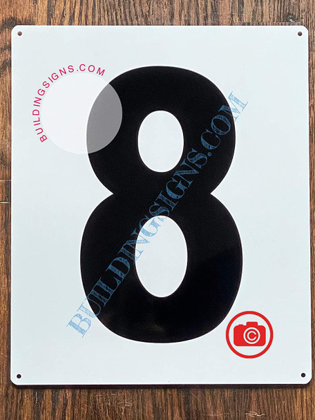 Large Number 8 Sign -Metal SignParking LOT Number Sign Large Number 8 Sign -Metal SignParking LOT Number Sign