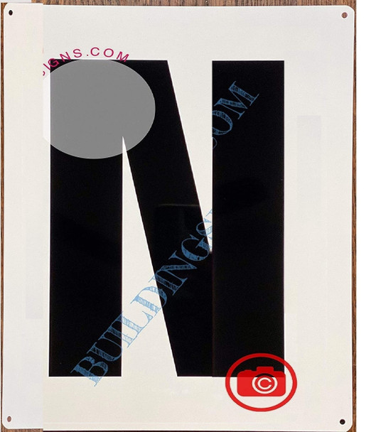 Large Letter N -Metal SignParking LOT Sign Large Letter N -Metal SignParking LOT Sign