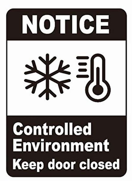 Notice Controlled Enviroment Keep Door Closed Decal Sticker Sign- Double Sided for Window. Notice Controlled Enviroment Keep Door Closed Decal Sticker Sign- Double Sided for Window.