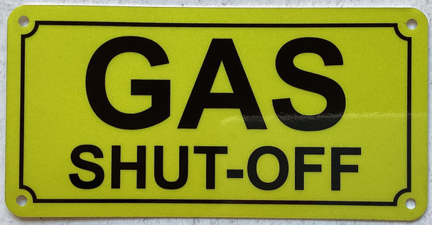 GAS SHUT OFF SIGN