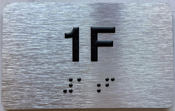 APT NUMBER 1F SIGN-UNIT NUMBER SIGN WITH RAISED LETTERS