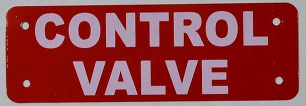 Control Valve Sign Control Valve Sign