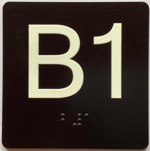 ELEVATOR FLOOR NUMBER THE LEXINGTON AVE LINE (B1- BASEMENT 1) SIGN