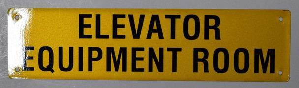 Elevator Equipment Room Sign