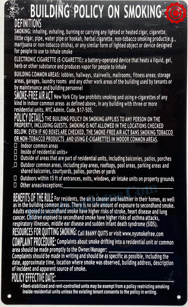 Residential Building Smoke Policy Disclosure – Local Law 147 Compliance | HPD Required Lobby
