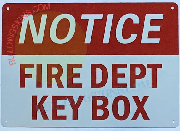 NOTICE: FIRE DEPARTMENT KEY BOX