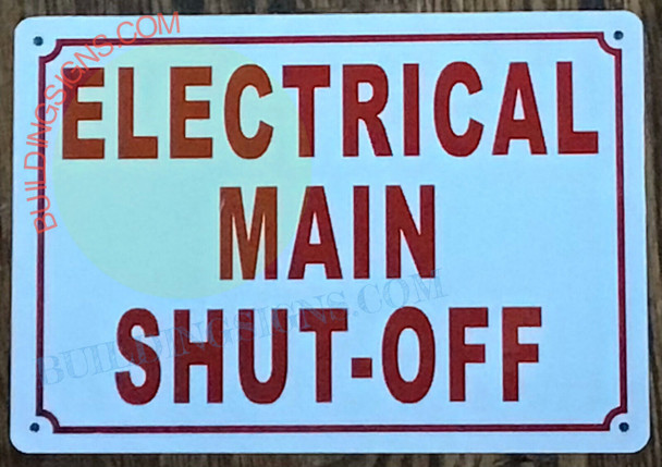 ELECTRICAL MAIN SHUT OFF ELECTRICAL MAIN SHUT OFF