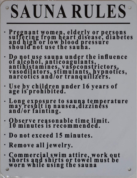 SAUNA RULES