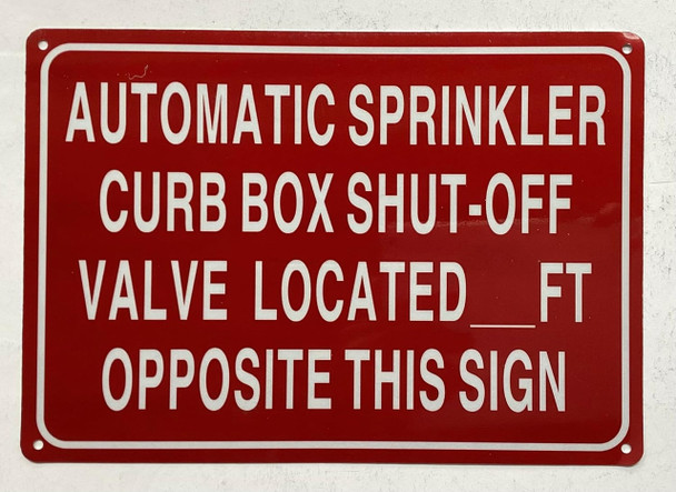 Automatic sprinkler curb shut-off valve located