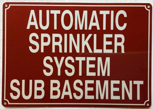 AUTOMATIC SPRINKLER SUB BASMENT AUTOMATIC SPRINKLER SUB BASMENT