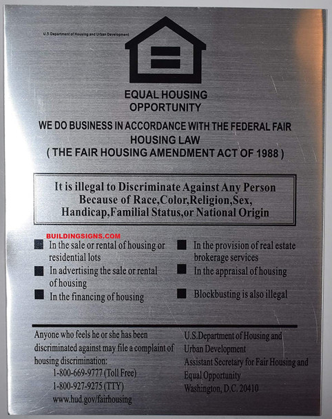 Equal HOUSING Opportunity Sign Equal HOUSING Opportunity Sign