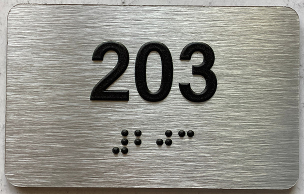 ADA APARTMENT NUMBER 203 SIGN