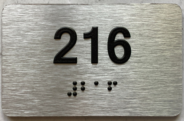 ADA APARTMENT NUMBER 216 SIGN