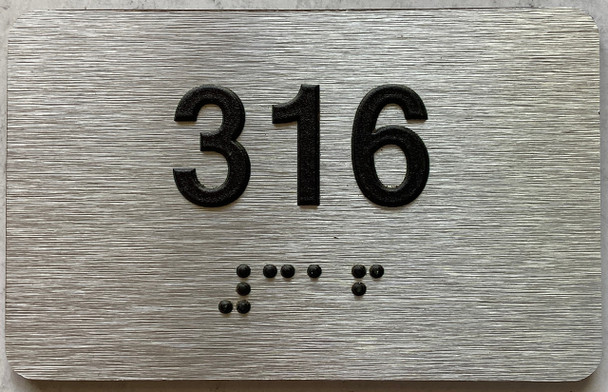 ADA APARTMENT NUMBER 316 SIGN