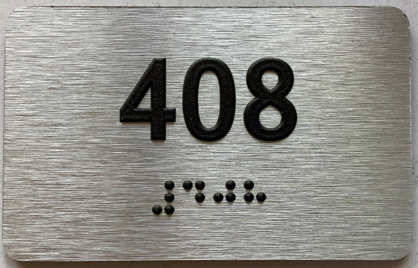 ADA APARTMENT NUMBER 408 SIGN