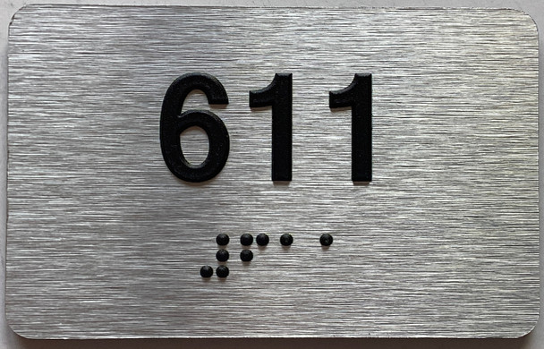 ADA APARTMENT NUMBER 611 SIGN